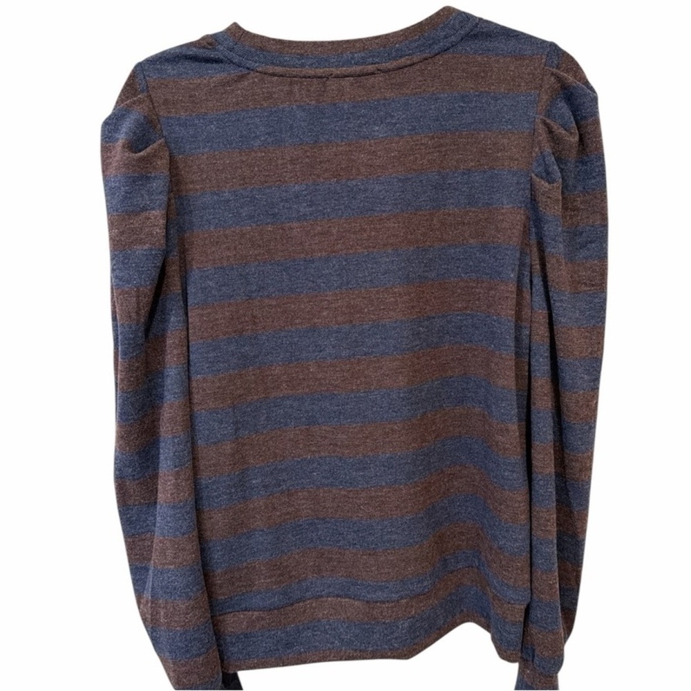 Striped Long Sleeve Top - Blue and Brown